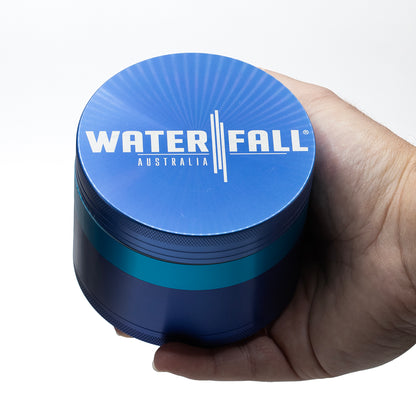 Waterfall 4 Part Grinder 87mm Blue, Turquoise & Purple