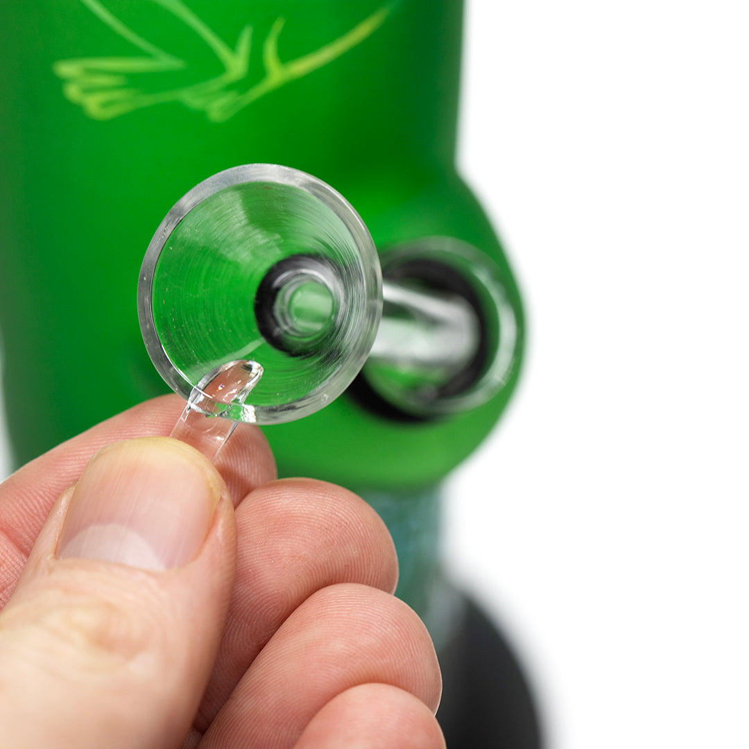 Planet X Frosted Frog Straight Tube Glass Bong