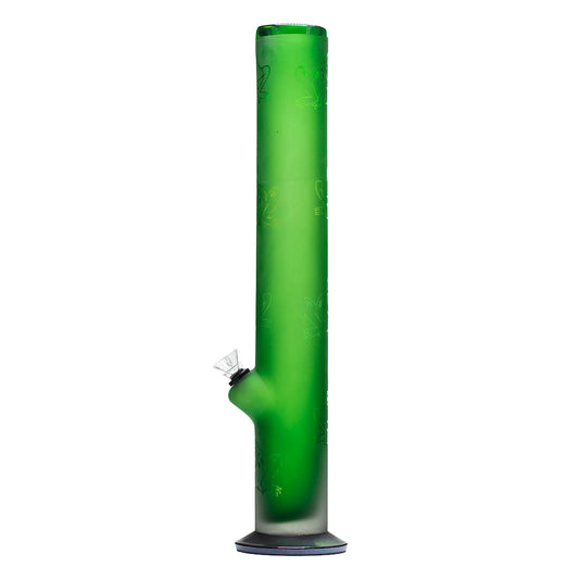 Planet X Frosted Frog Straight Tube Glass Bong