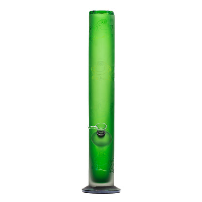 Planet X Frosted Frog Straight Tube Glass Bong