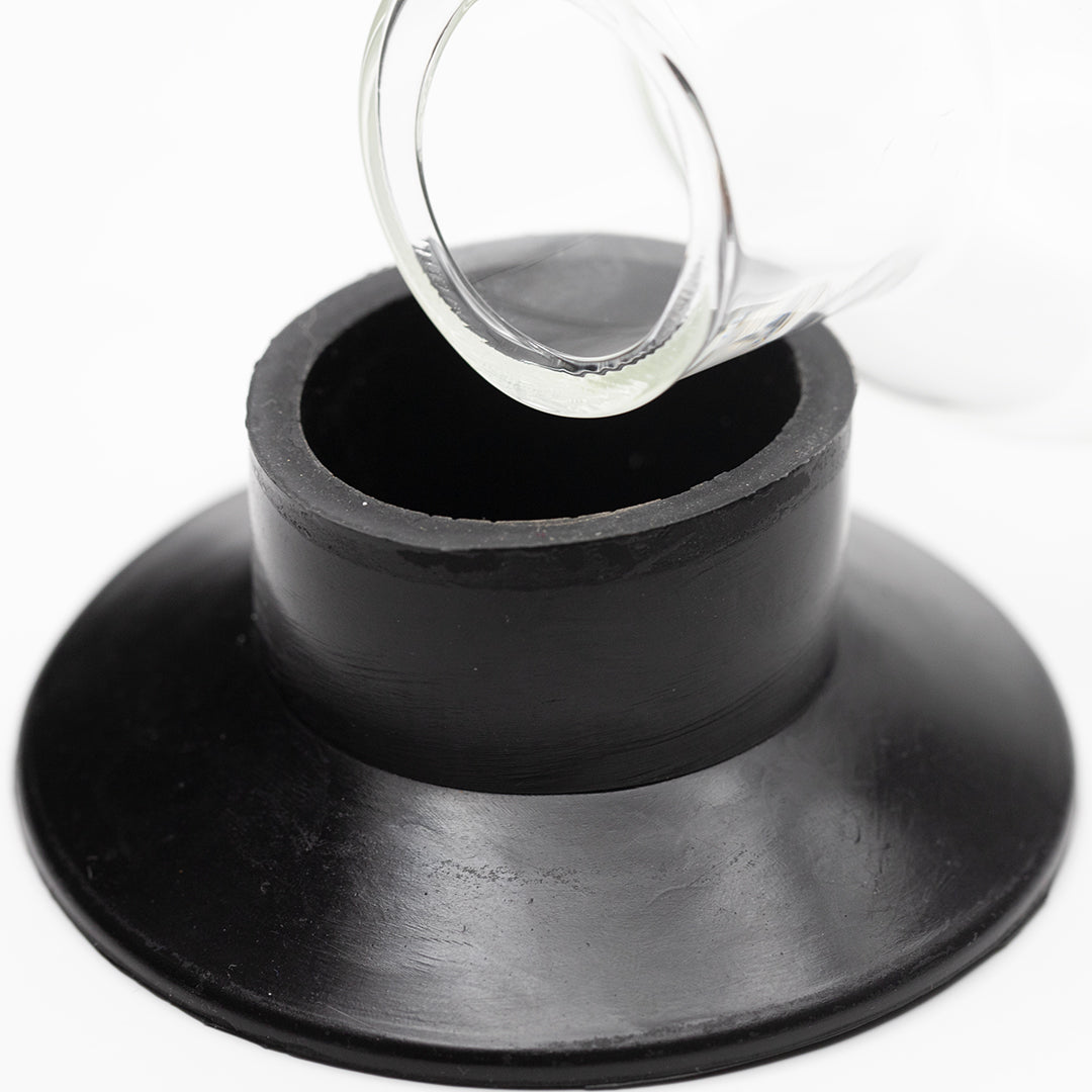 Waterfall Decimator Highbrid Series Glass Bong With Ash Catcher - Black Waterfall
