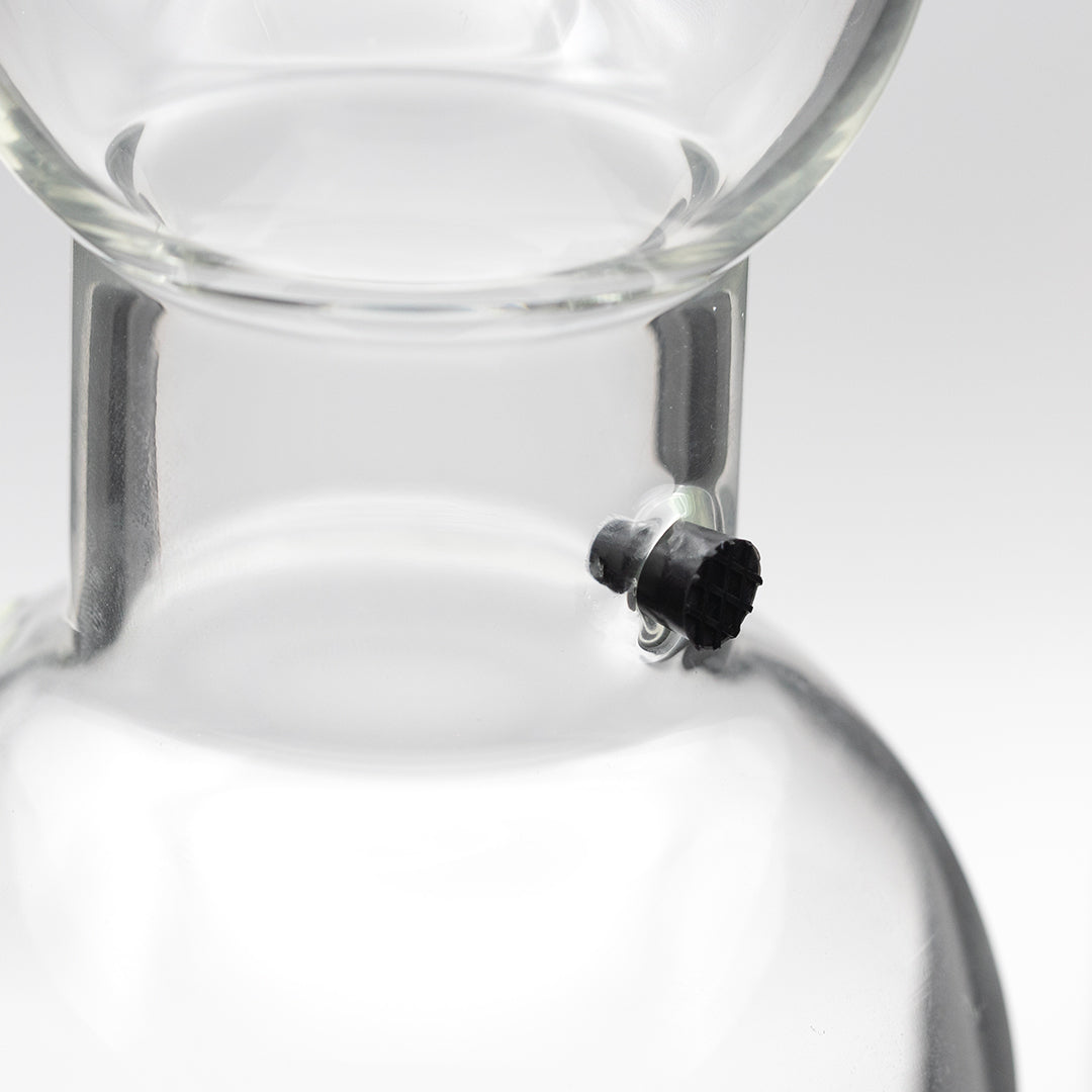 Waterfall Decimator Highbrid Series Glass Bong With Ash Catcher - Black Waterfall