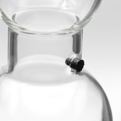 Waterfall Decimator Highbrid Series Glass Bong With Ash Catcher - Black Waterfall