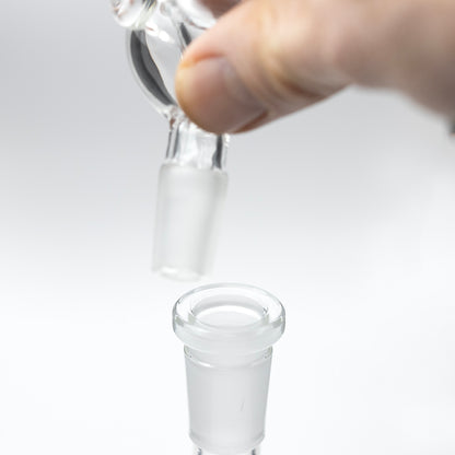 Waterfall Decimator Highbrid Series Glass Bong With Ash Catcher - Black Waterfall