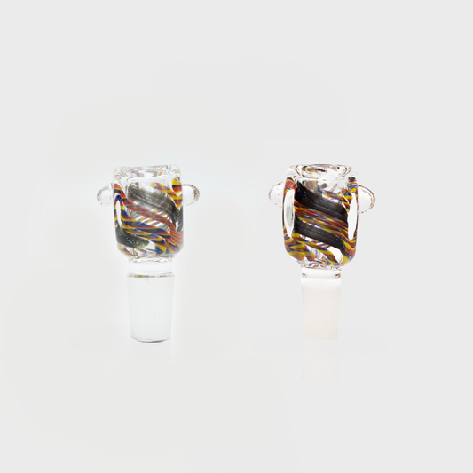 Glass Cone - Square - Red, Blue & Yellow Swirls The Bong Shop