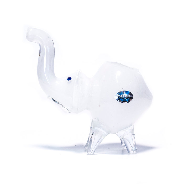 Nelly The Elephant Glass Pipe (Solid White) The Bong Shop