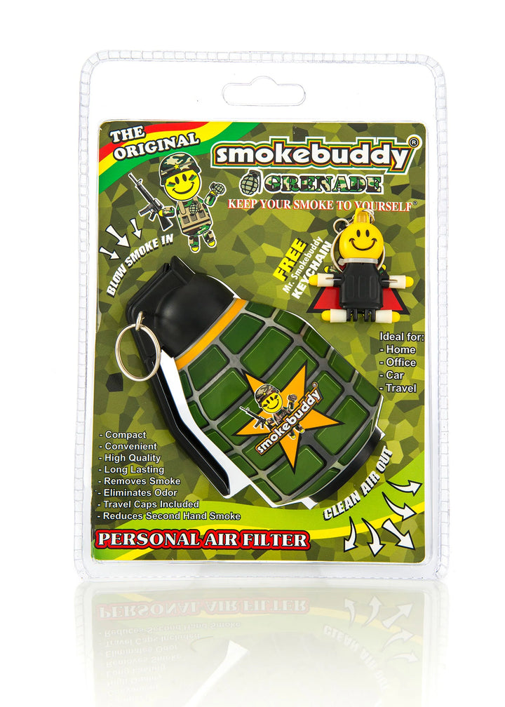 Air Filter - Smoke Buddy Original - Green Grenade Smoke Buddy