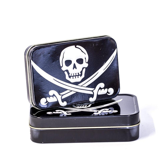 METAL TIN - JOLLY RODGER SET OF 2 The Bong Shop