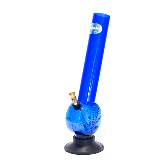 Acrylic Leaf Bong - Blue Waterfall