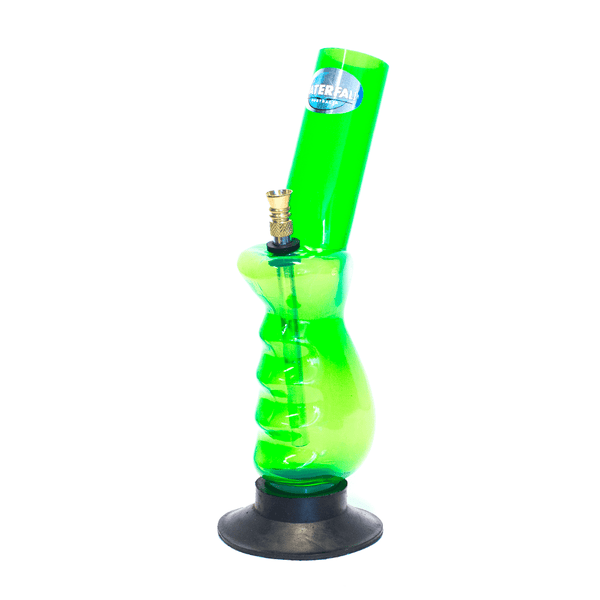 Acrylic Gripper Bong - Green Waterfall