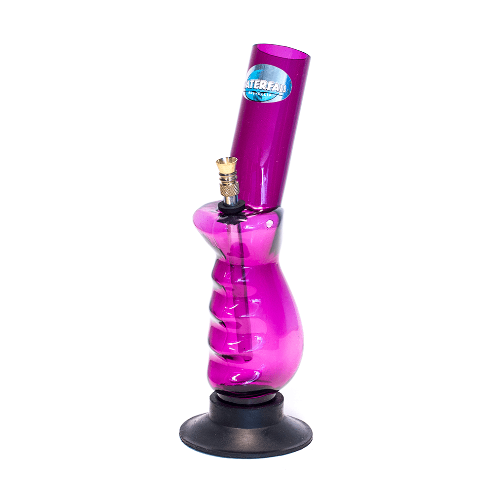 Acrylic Gripper Bong - Purple Waterfall