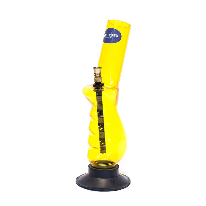 Acrylic Gripper Bong - Yellow Waterfall
