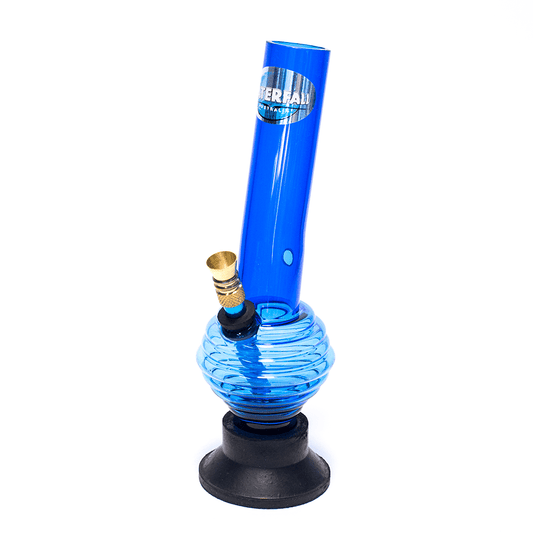 Acrylic Rim Bong - Blue Waterfall