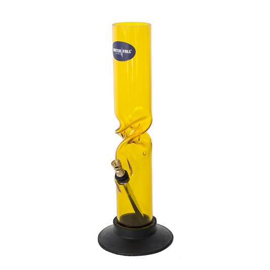 Acrylic Twist Bong - Yellow The Bong Shop