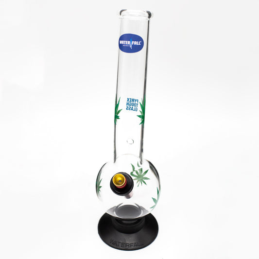 Eliminator Glass Bong - Leaf Decal Waterfall