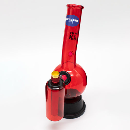 Zap Bonza Glass Bong - Red (Chamber) Waterfall