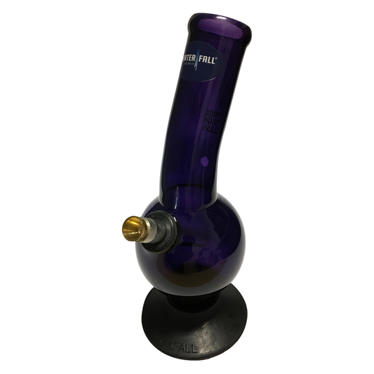Exterminator Glass Bong - Black Blue Waterfall