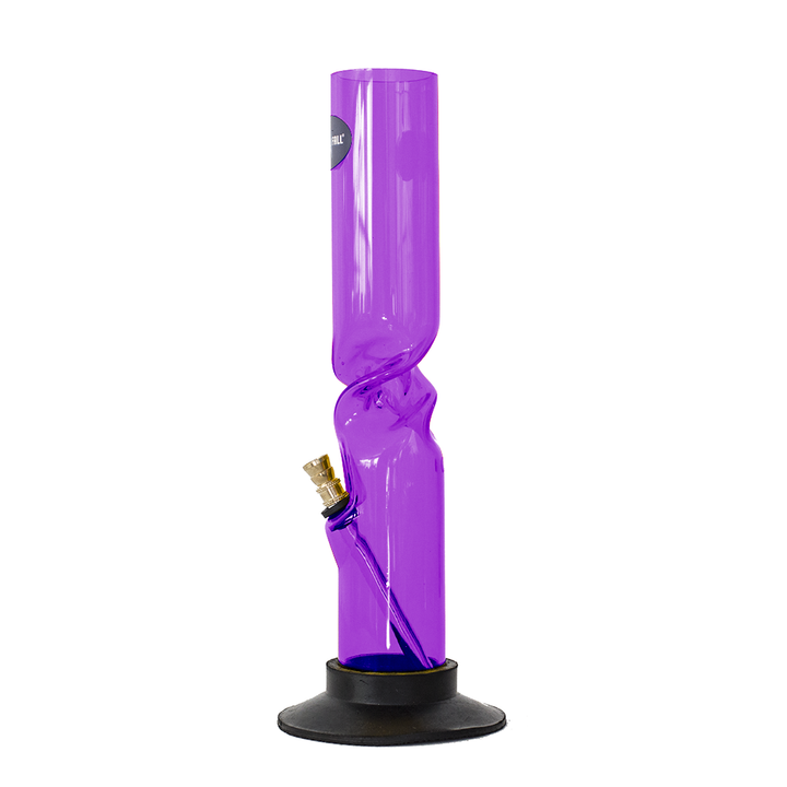 Acrylic Twist Bong - Purple Waterfall