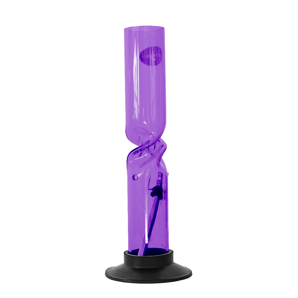 Acrylic Twist Bong - Purple Waterfall