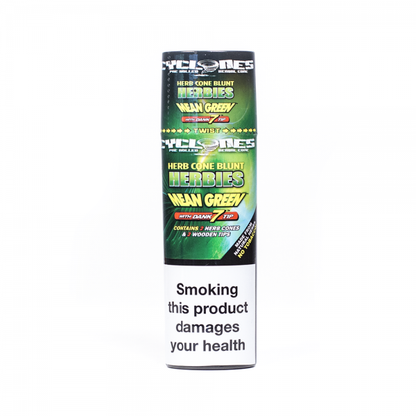 CYCLONES - HERBIES MEAN GREEN SAGE CONE BLUNT DANK 7 TIP X2 Cyclones