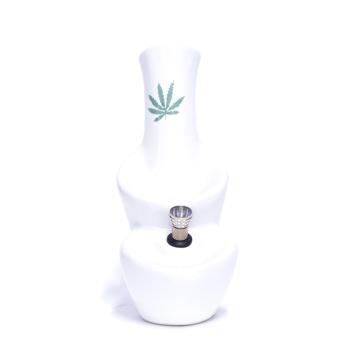 Handle Ceramic Bong - White The Bong Shop