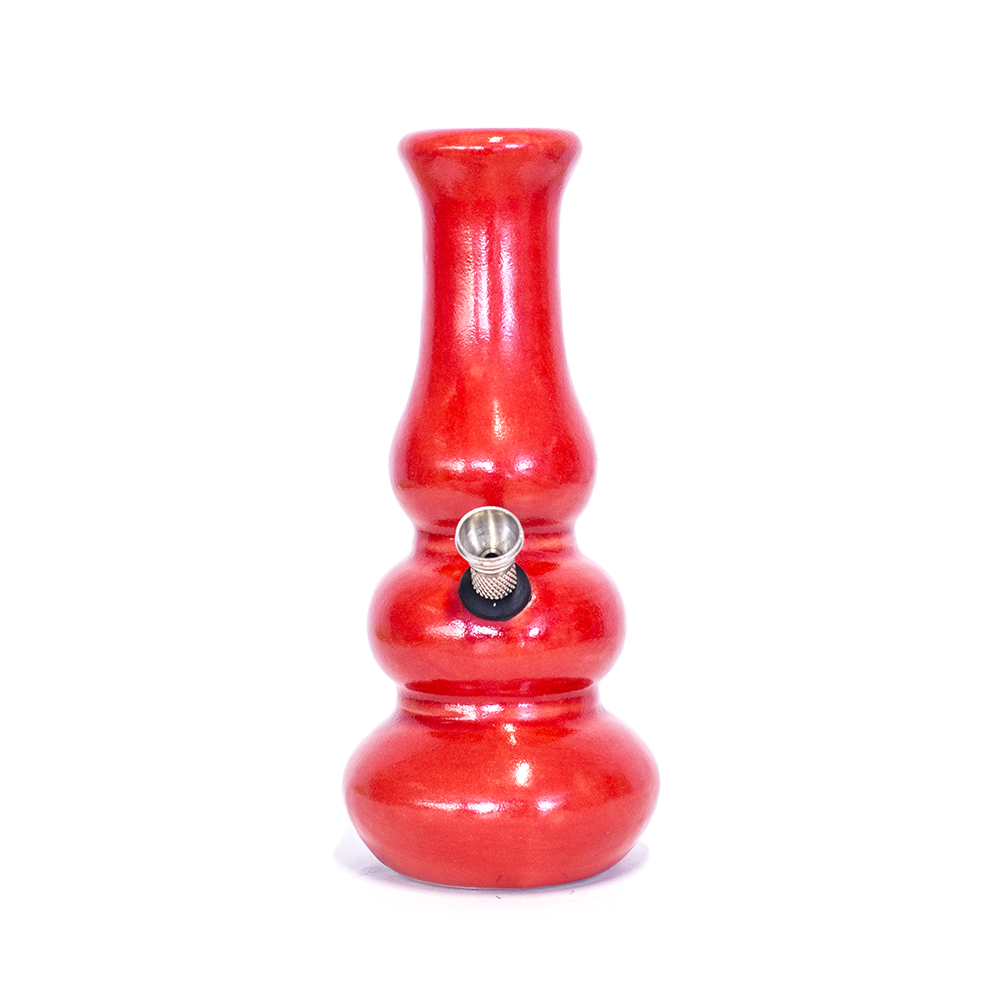 Aladdin Triple Bubble Ceramic Bong - Red The Bong Shop