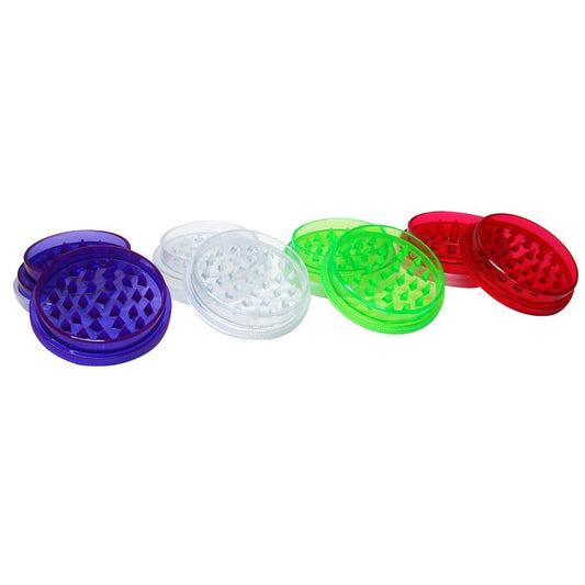 GRINDER - ACRYLIC 62mm D x 26mm 2 PART PLUS CAP The Bong Shop