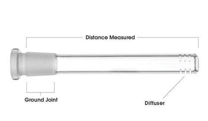 GLASS STEM - 10CM LENGTH 2.5MM THICK SLOTTED The Bong Shop