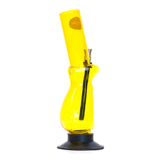 Acrylic Gripper Bong - Yellow Waterfall