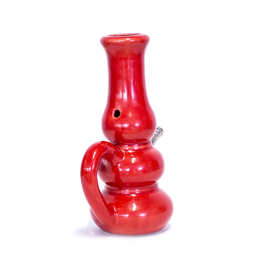Aladdin Triple Bubble Ceramic Bong - Red The Bong Shop