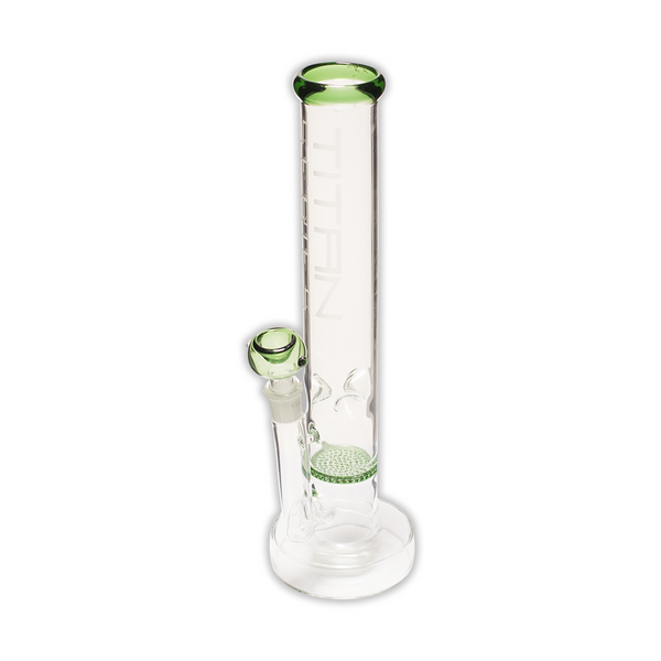 Titan Series | Honeycomb Ice Glass Bong (Deluxe Wooden Box Edition) Waterfall