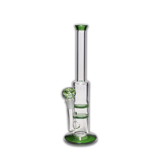 Titan Series | Skinny Neck Honeycomb Glass Bong Waterfall
