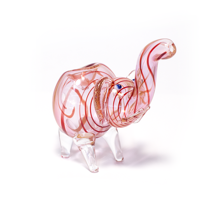 NELLY THE ELEPHANT GLASS PIPE (RED) The Bong Shop