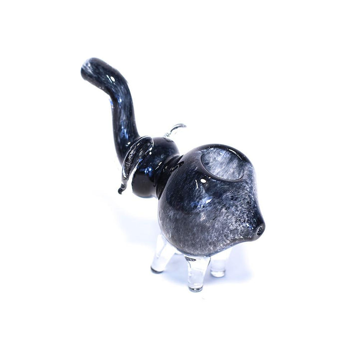 PIPE - GLASS ELEPHANT SOLID BLACK The Bong Shop