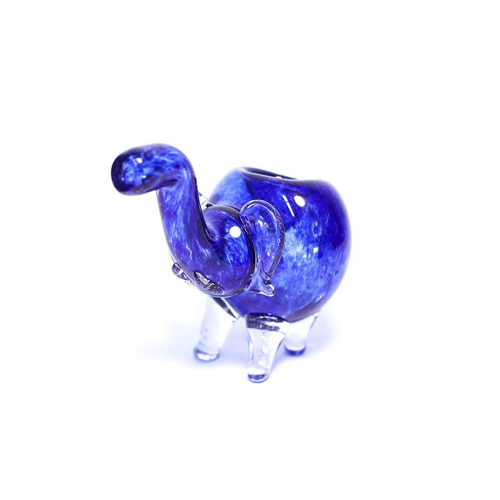 PIPE - GLASS ELEPHANT SOLID ROYAL BLUE The Bong Shop