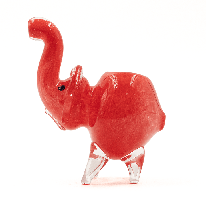 PIPE - GLASS ELEPHANT SOLID RED The Bong Shop