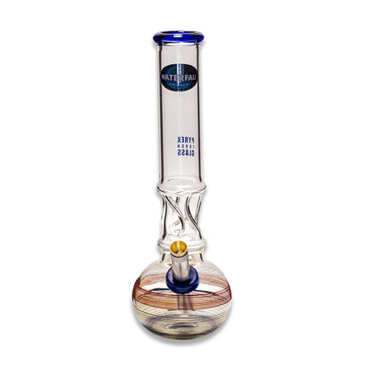 Twisted Blue Rim Glass Bong The Bong Shop