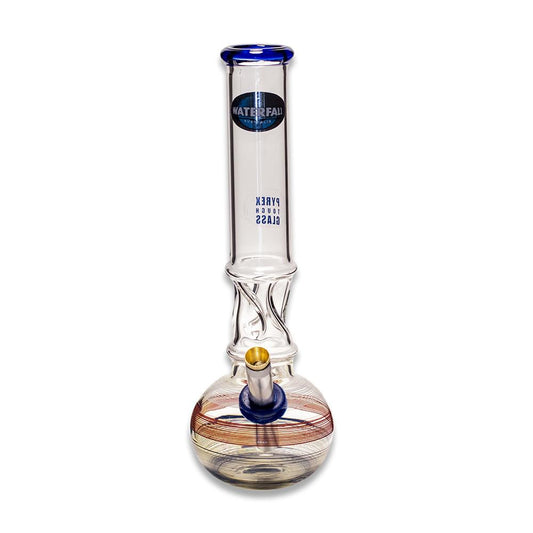 Twisted Blue Rim Glass Bong The Bong Shop