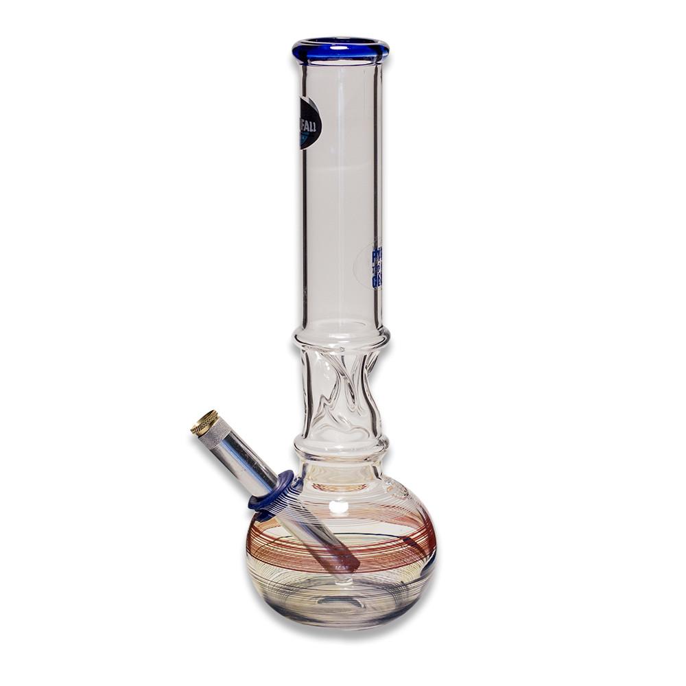 Twisted Blue Rim Glass Bong The Bong Shop