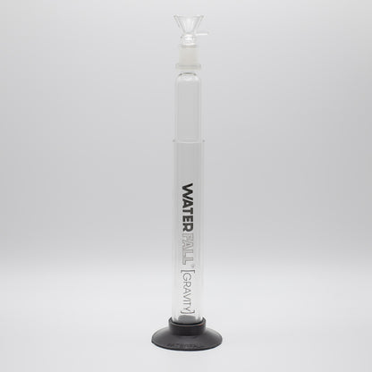 WATERFALL GRAVITY GLASS PIPE 37CM BLACK BASE Waterfall