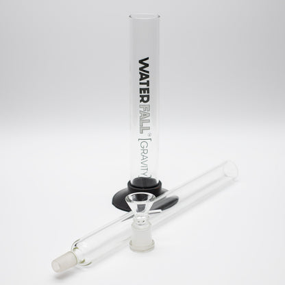 WATERFALL GRAVITY GLASS PIPE 37CM BLACK BASE Waterfall