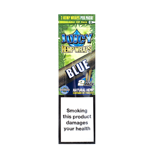 JJs HEMP WRAPS BLUE 2x NO TOBACCO Juicy Jay's
