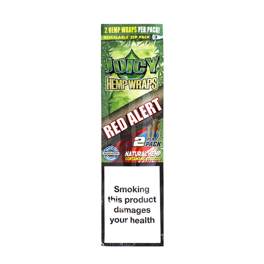JJs HEMP WRAPS RED ALERT 2x NO TOBACCO Juicy Jay's