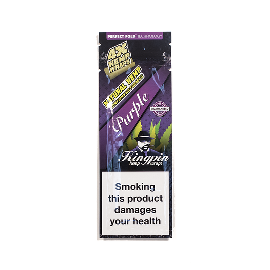 KINGPIN HEMP WRAP - GRAPE 4x NO TOBACCO Kingpin