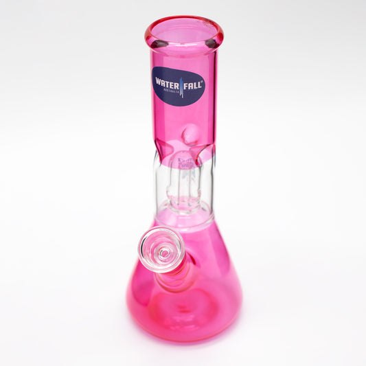 Smokey Mini Glass Bong - Red Waterfall