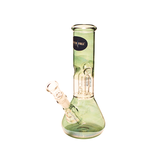 Smokey Mini Glass Bong - Green Waterfall