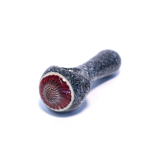PIPE - GLASS GRASS CUT HEAVY HONEY COMB BLACK The Bong Shop