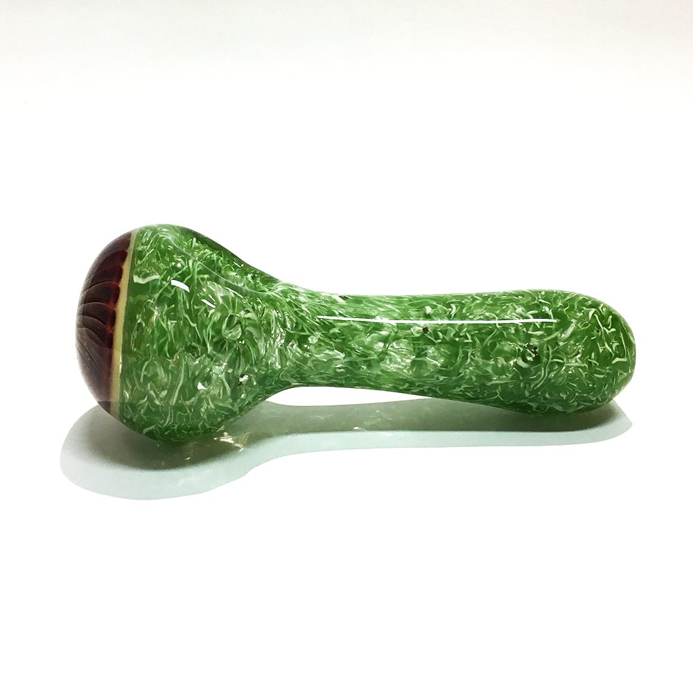 GRASSY GREEN FLOWERING EYE - GLASS PIPE The Bong Shop