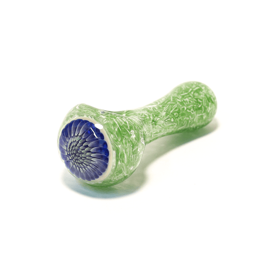 PIPE - GLASS DUAL HONEY COMB PIPE HEAVY ORANGE AND BROWN The Bong Shop