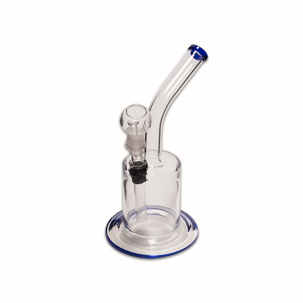 20cm Cylinder Bent Neck Dab Rig & Herb Bong The Bong Shop
